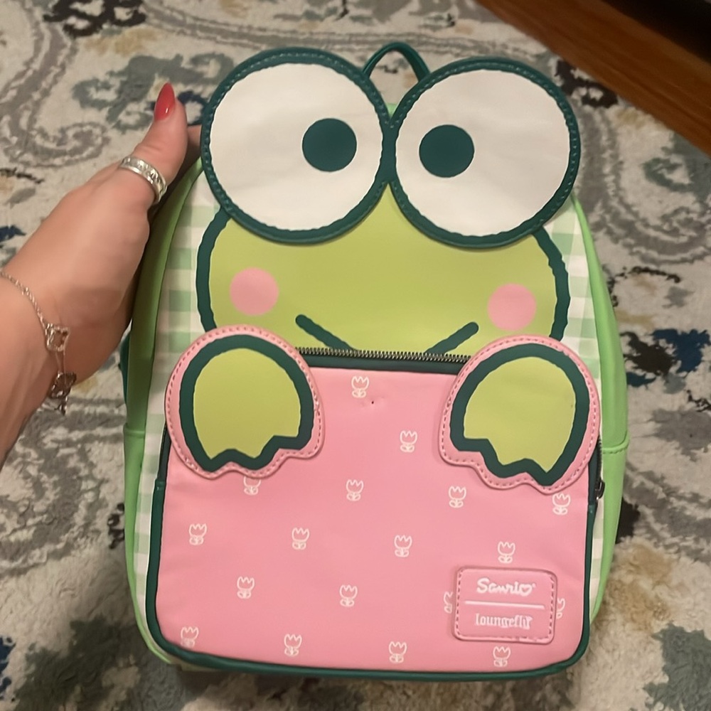 Loungefly Keroppi 3D Gingham Mini Backpack by Sanrio